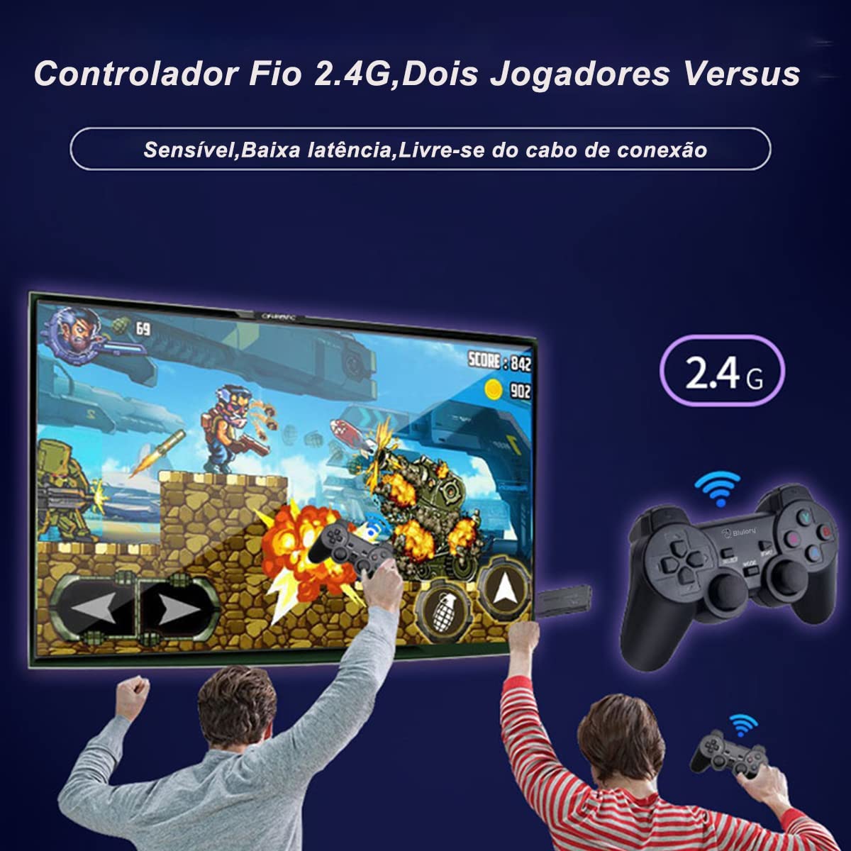 Vídeo Game Stick Box 4k Lite 2 Controles Sem Fio