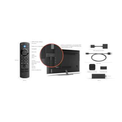 Amazon Fire TV Stick 4K de voz 4K 8GB preto com 1.5GB de memória RAM