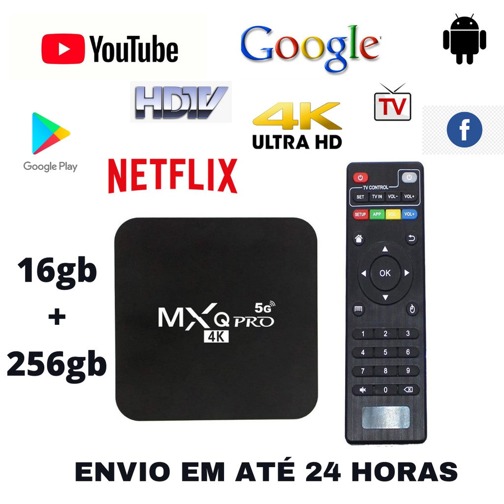 TV box MXQ 4k Pro 5G 8GB RAM 128GB Armazenamento