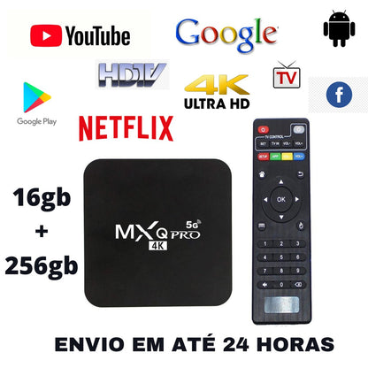 TV box MXQ 4k Pro 5G 8GB RAM 128GB Armazenamento