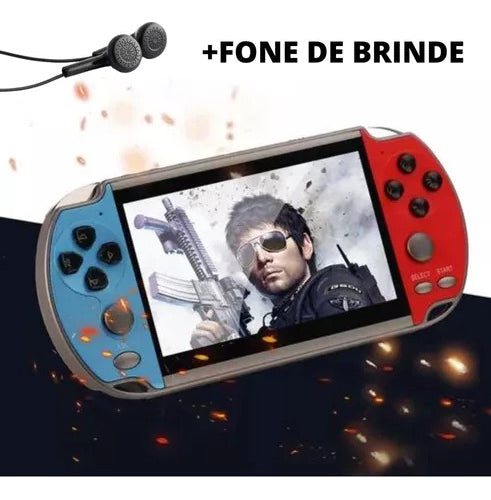 Videogame portátil + Fone de Ouvido de Brinde