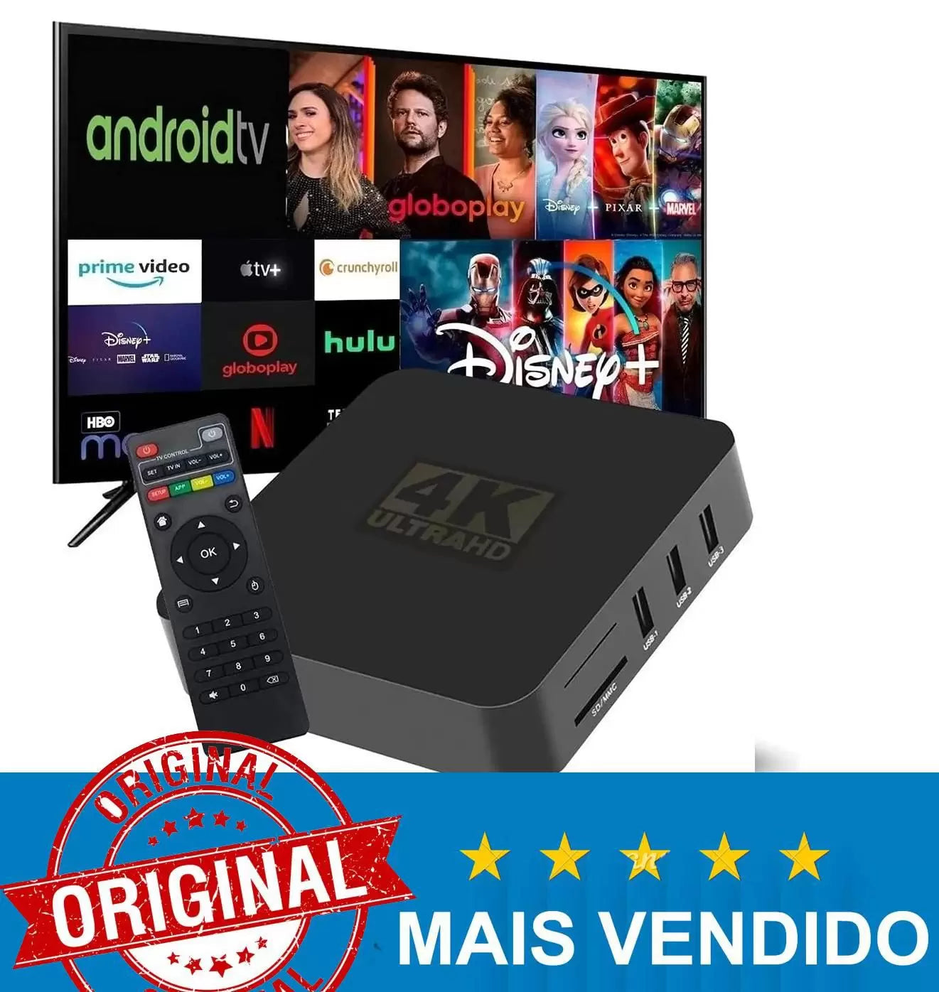 TV box MXQ 4k Pro 5G 8GB RAM 128GB Armazenamento